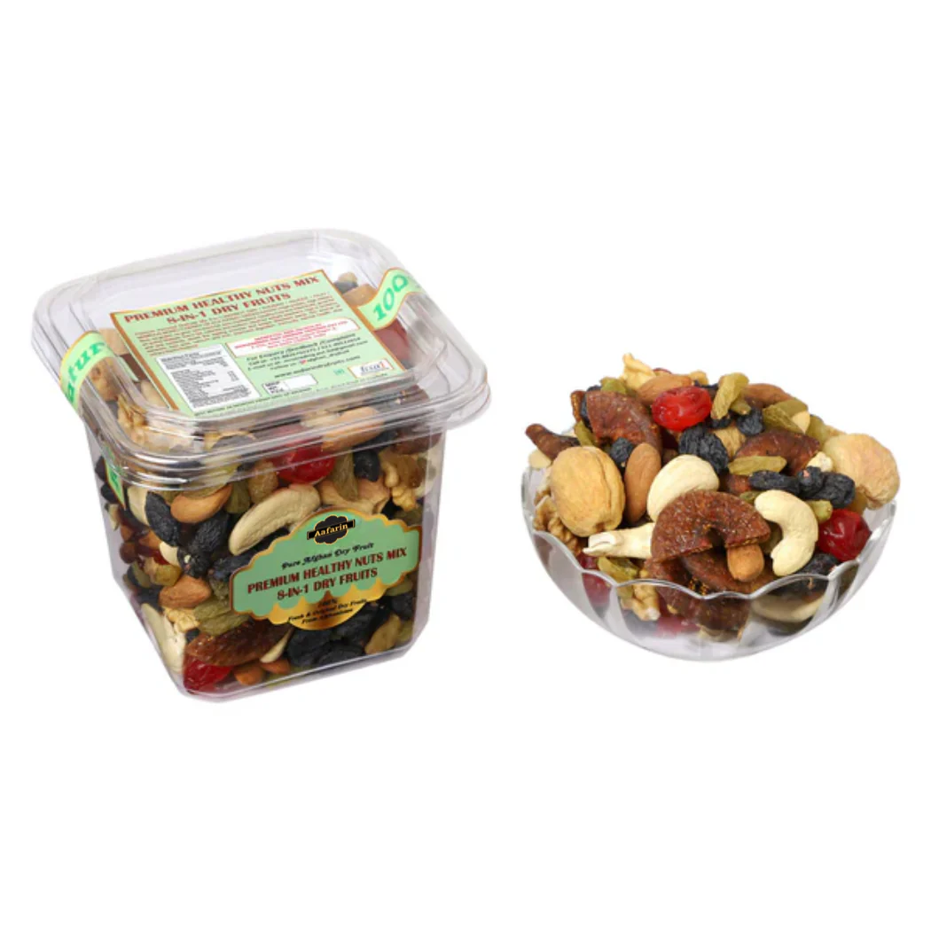 PREMIUM HEALTHY NUTS MIX |8-IN-1 DRY FRUITS| (AKHROT GIRI / KHUBANI / ANJEER / KAJU / MAMRA ALMOND / CHERRY / BLACK RAISIN / GREEN RAISIN ) - Image 4